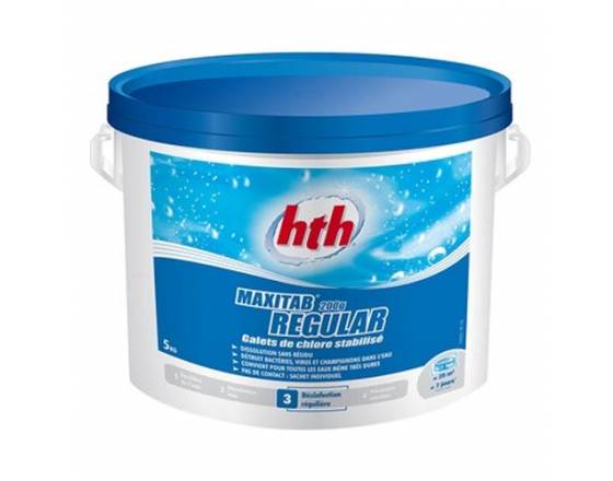 Медленный стабилизированный хлор в таблетках HTH 5 кг по 200 гр. MAXITAB REGULAR 0