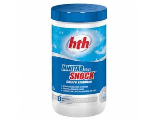 HTH MINITAB SHOCK 1, 2 кг по 20 гр. Быстрый стабилизированный хлор в таблетках