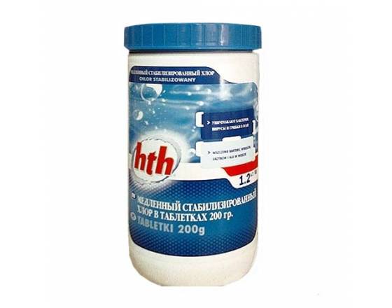 HTH 1.2 кг по 200 гр MAXITAB REGUAR Медленный стабилизированный хлор в таблетках 1